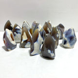 14 Pieces Black Orca Agate Flame Carving - Wholesale Crystals