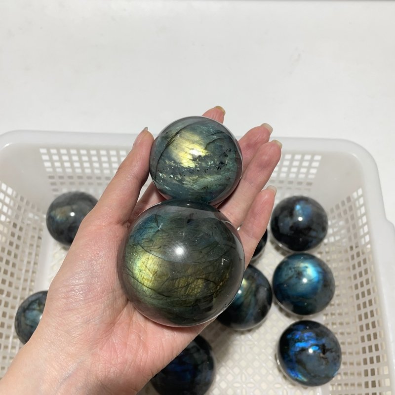 14 Pieces High Quality Labradorite Spheres -Wholesale Crystals