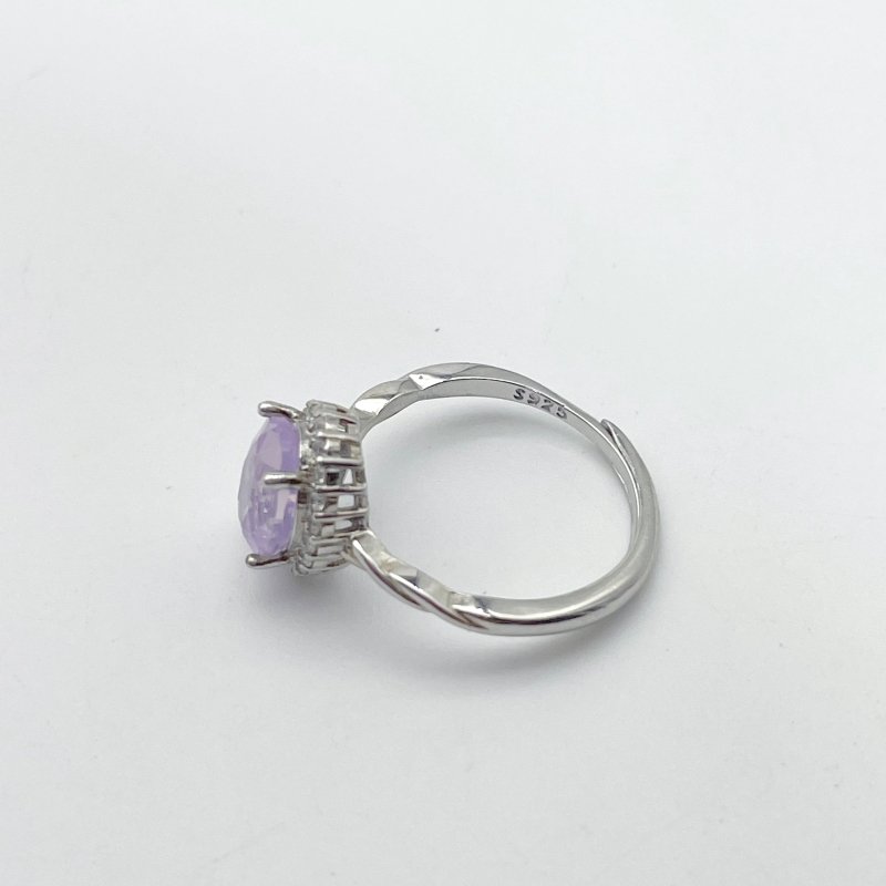 14 Pieces S925 Lavender Quartz Cut Faceted Ring Style #3 - Wholesale Crystals