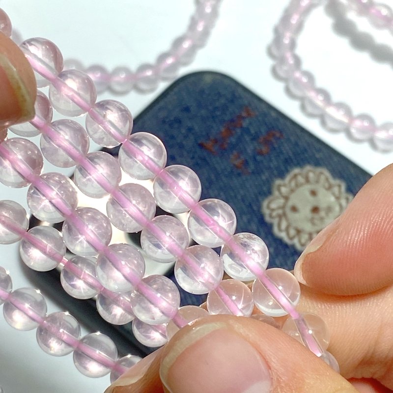 14 Pieces Six Star Line Rose Quartz Bracelets - Wholesale Crystals