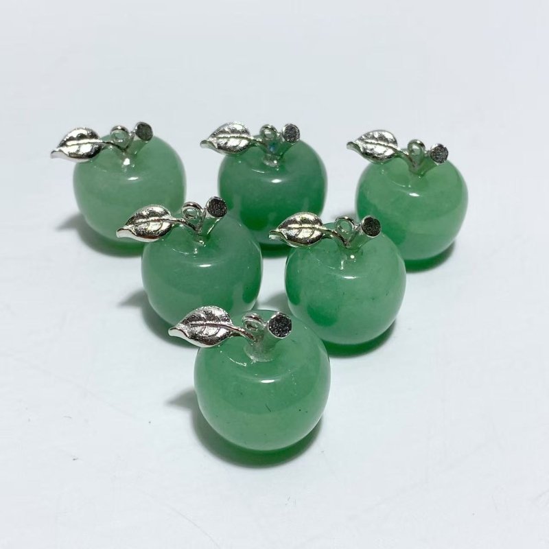 14 Types Small Apple Carving Wholesale Clear Quartz Green Aventurine Lepidolite - Wholesale Crystals