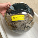14.1KG Large Volcano Agate UV Reactive Sphere (Sea Freight Only) -Wholesale Crystals