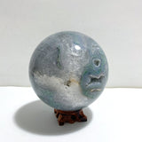 14CM Large Geode Druzy Moss Agate Sphere - Wholesale Crystals