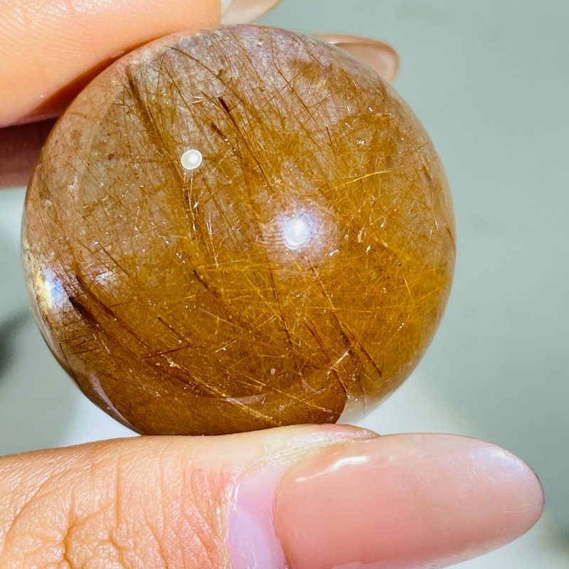 1.4in (3.6cm) Rare Gold Rutile Crystal Sphere -Wholesale Crystals