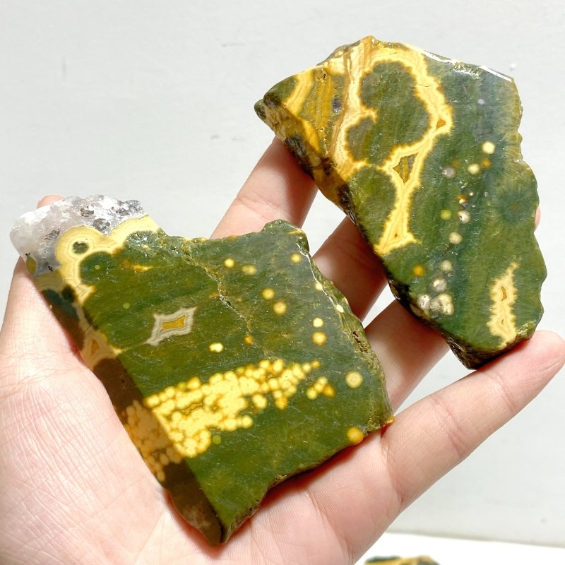 15 Pieces 8th Vein Ocean Jasper Slab - Wholesale Crystals