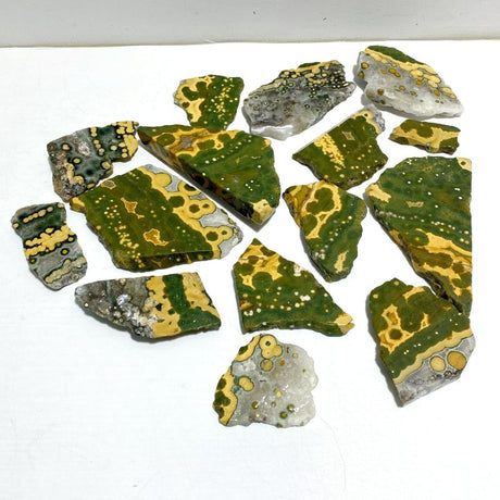 15 Pieces 8th Vein Ocean Jasper Slab - Wholesale Crystals