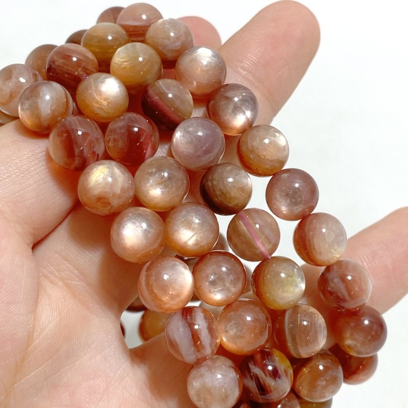 15 Pieces 9mm Pink Mica Bracelets -Wholesale Crystals