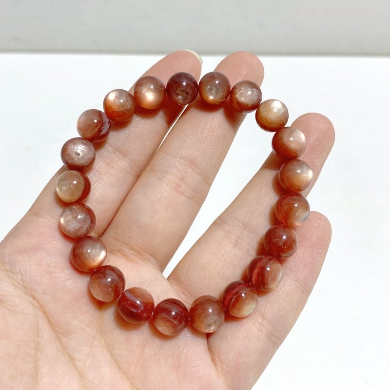 15 Pieces 9mm Pink Mica Bracelets -Wholesale Crystals
