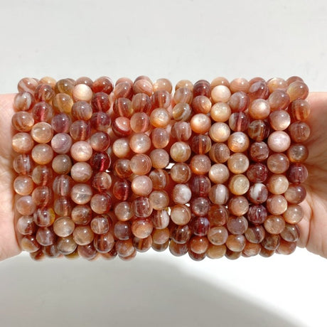 15 Pieces 9mm Pink Mica Bracelets -Wholesale Crystals