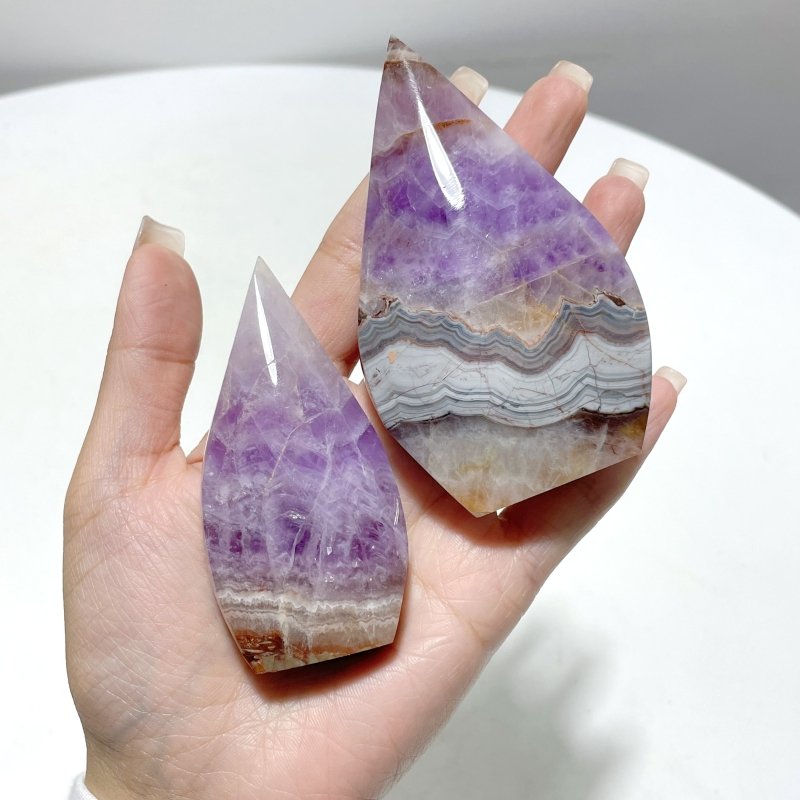 15 Pieces Beautiful Amethyst Mixed Striped Agate Arrow Head - Wholesale Crystals