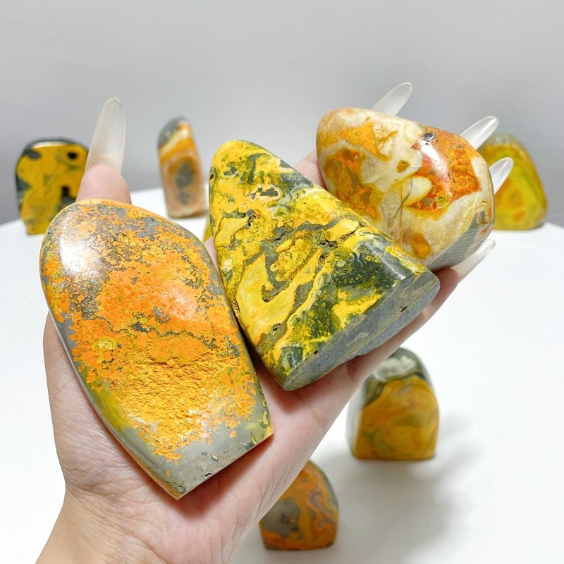 15 Pieces Bumble Bee Jasper Free Form Home Decor - Wholesale Crystals