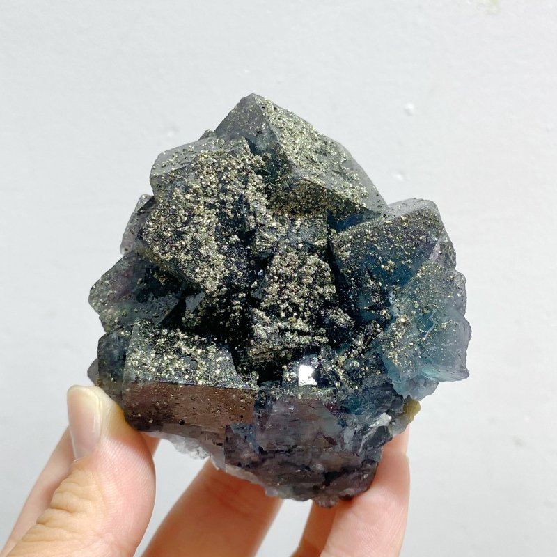 15 Pieces Raw Stone Fluorite Mixed Pyrite -Wholesale Crystals