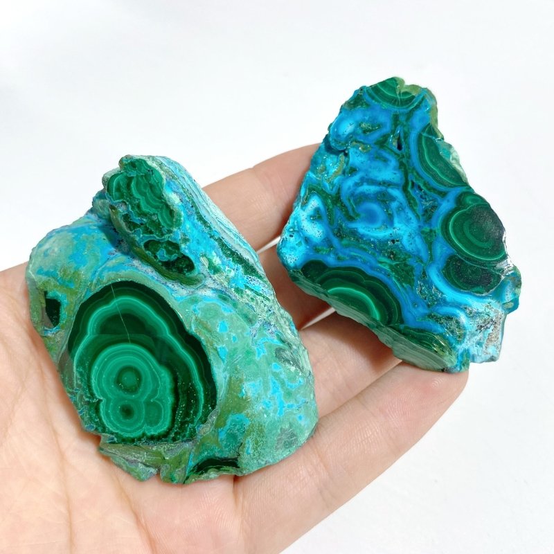 16 Pieces Beautiful Raw Chrysocolla Mixed Malachite Specimen -Wholesale Crystals