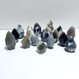 16 Pieces Black Orca Agate Flame Carving 3 - Wholesale Crystals