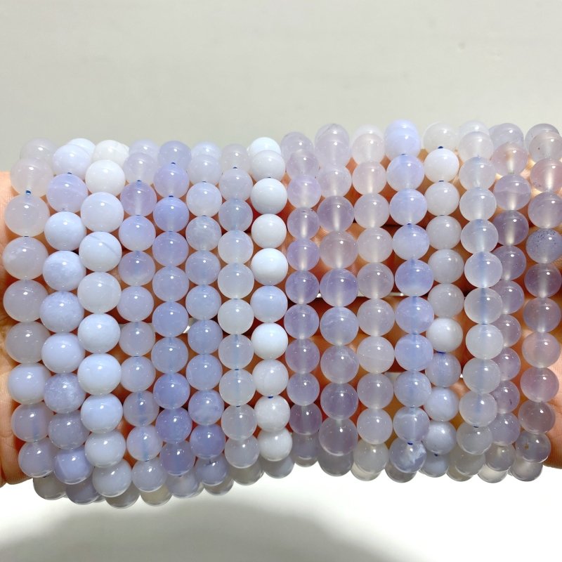 16 Pieces Blue Chalcedony Bracelets - Wholesale Crystals
