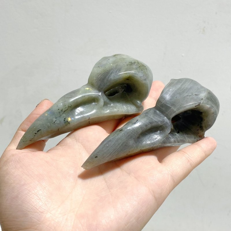 16 Pieces Large Labradorite Cow Skull Carving Closeout -Wholesale Crystals