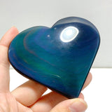 17 Pieces Beautiful Large Rainbow Cat Eye Obsidian Heart - Wholesale Crystals