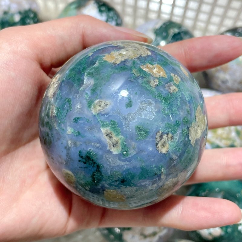 17 Pieces Beautiful Ocean Jasper Spheres - Wholesale Crystals