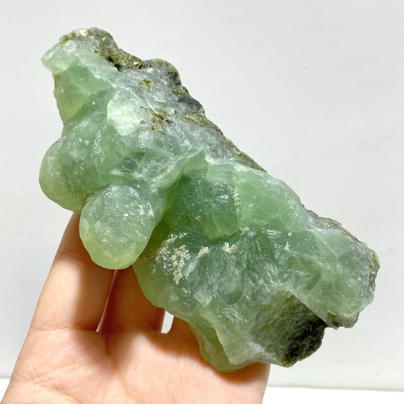 17 Pieces Beautiful Prehnite Mixed Green Tourmaline Raw Stone Specimen - Wholesale Crystals