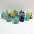 17 Pieces Beautiful Rainbow Fluorite Cluster Carving - Wholesale Crystals