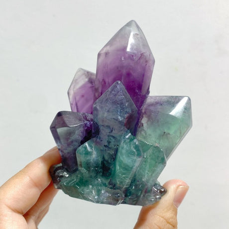 17 Pieces Beautiful Rainbow Fluorite Cluster Carving - Wholesale Crystals