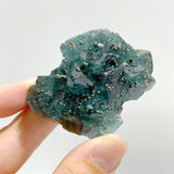 17 Pieces Blue Fluorite Mixed Pyrite Raw Stone -Wholesale Crystals