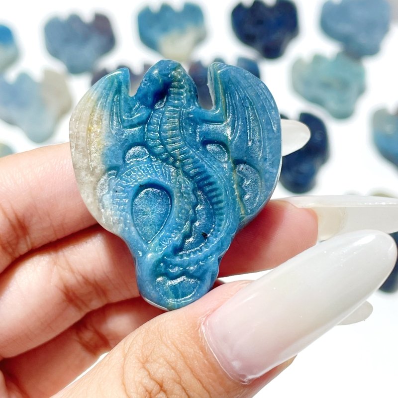 17 Pieces Trolleite Stone Flying Dragon Carving - Wholesale Crystals