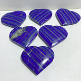 6 Pieces Large Lapis Lazuli Heart