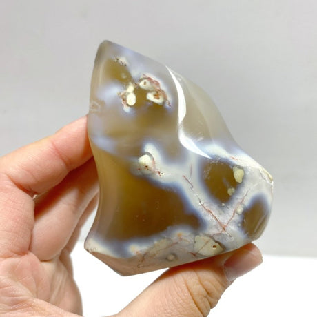 18 Pieces Black Orca Agate Flame Carving 4 - Wholesale Crystals