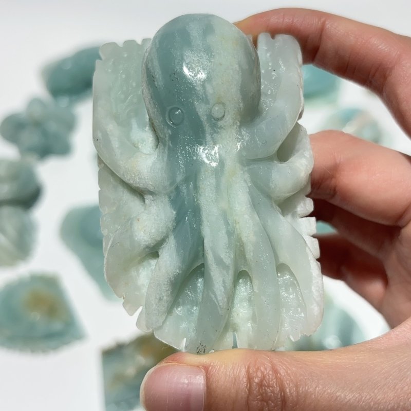 18 Pieces Caribbean Calcite Sea Animals Carving Wholesale -Wholesale Crystals