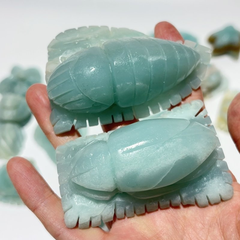 18 Pieces Caribbean Calcite Sea Animals Carving Wholesale -Wholesale Crystals