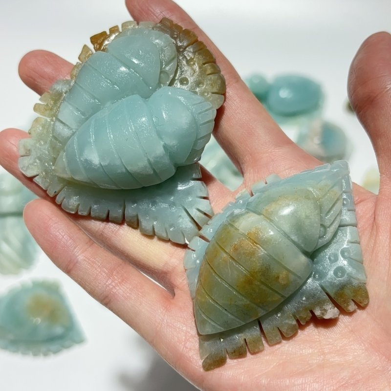 18 Pieces Caribbean Calcite Sea Animals Carving Wholesale -Wholesale Crystals