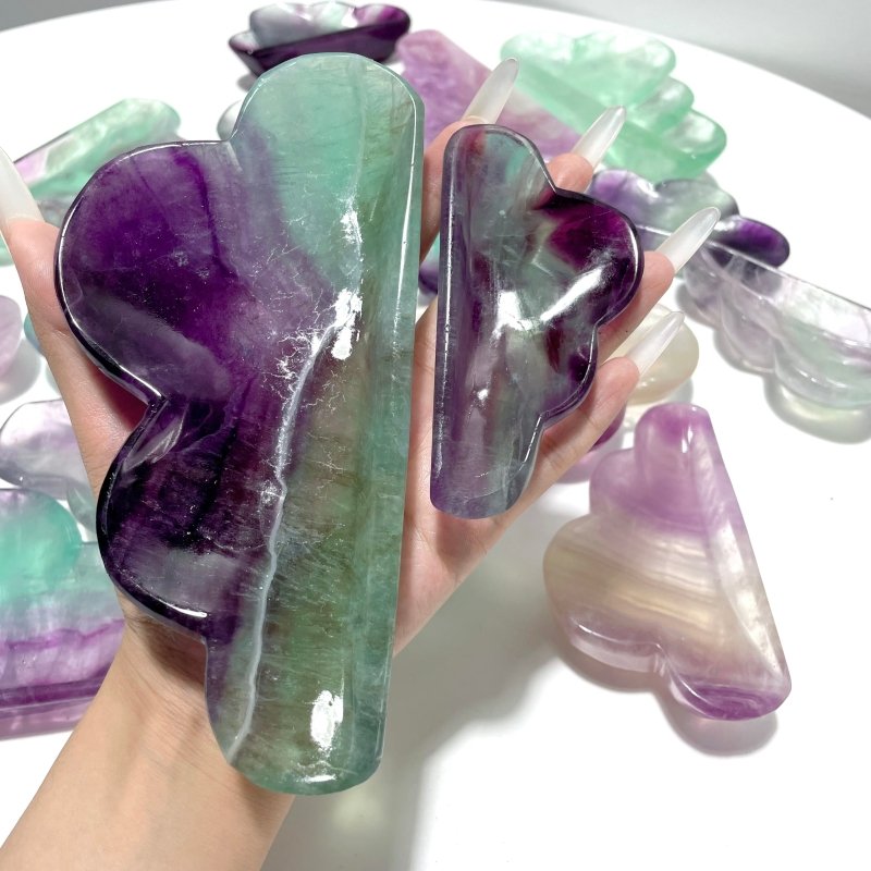 18 Pieces Colorful Fluorite Clouds Shallow Bowl - Wholesale Crystals