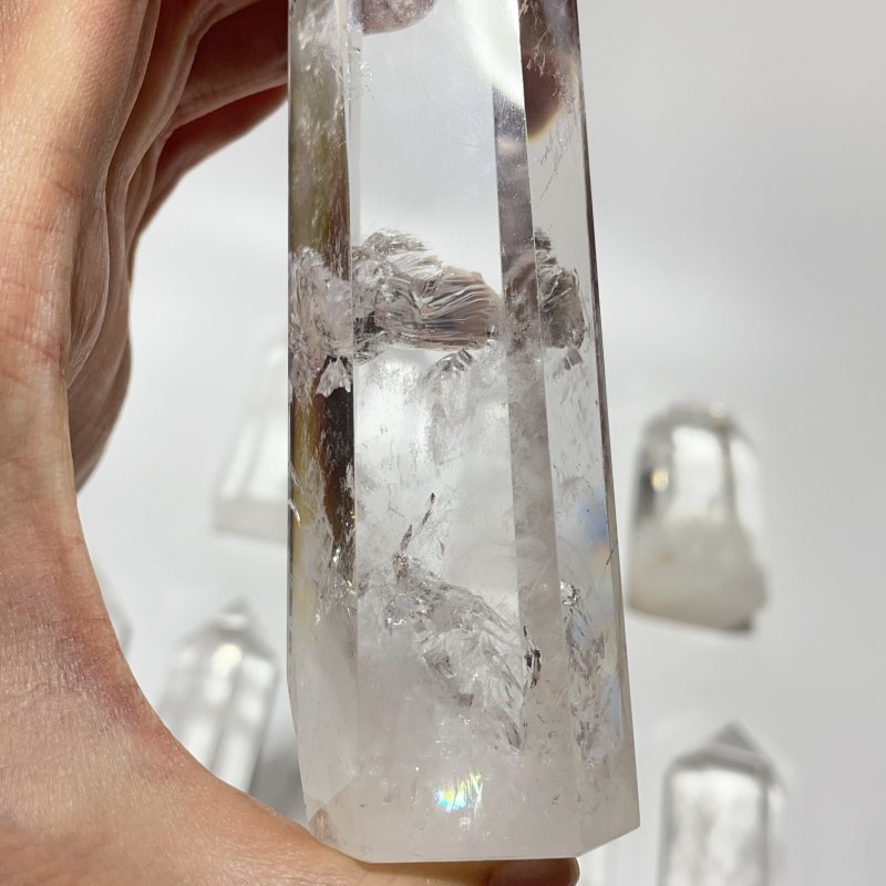 18 Pieces Fat Clear Quartz Tower Points Crystal -Wholesale Crystals