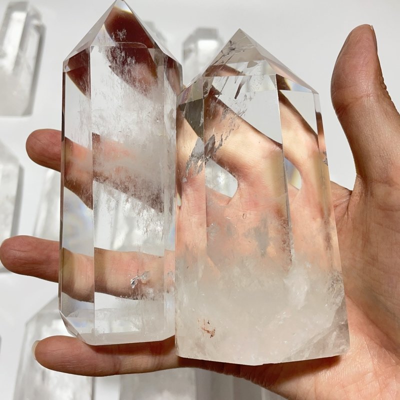 18 Pieces Fat Clear Quartz Tower Points Crystal -Wholesale Crystals