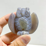 18 Pieces Geode Druzy Agate Owl Carving -Wholesale Crystals