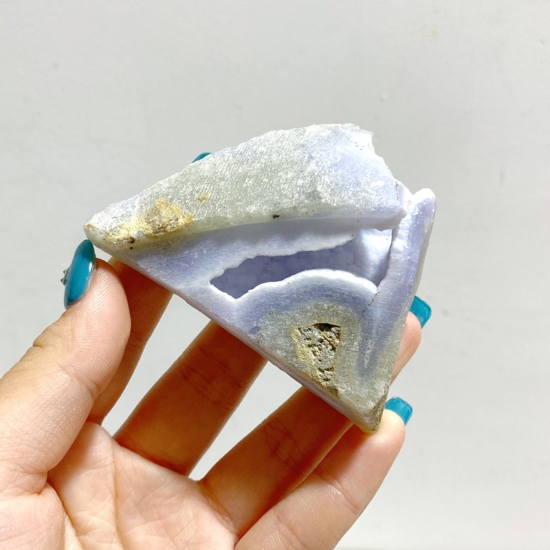 18 Pieces Geode Druzy Blue Chalcedony - Wholesale Crystals