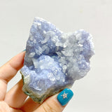 18 Pieces Geode Druzy Blue Chalcedony - Wholesale Crystals