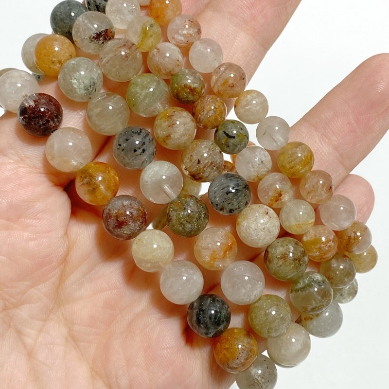 18 Pieces Thousand Layer Garden Quartz Bracelets -Wholesale Crystals