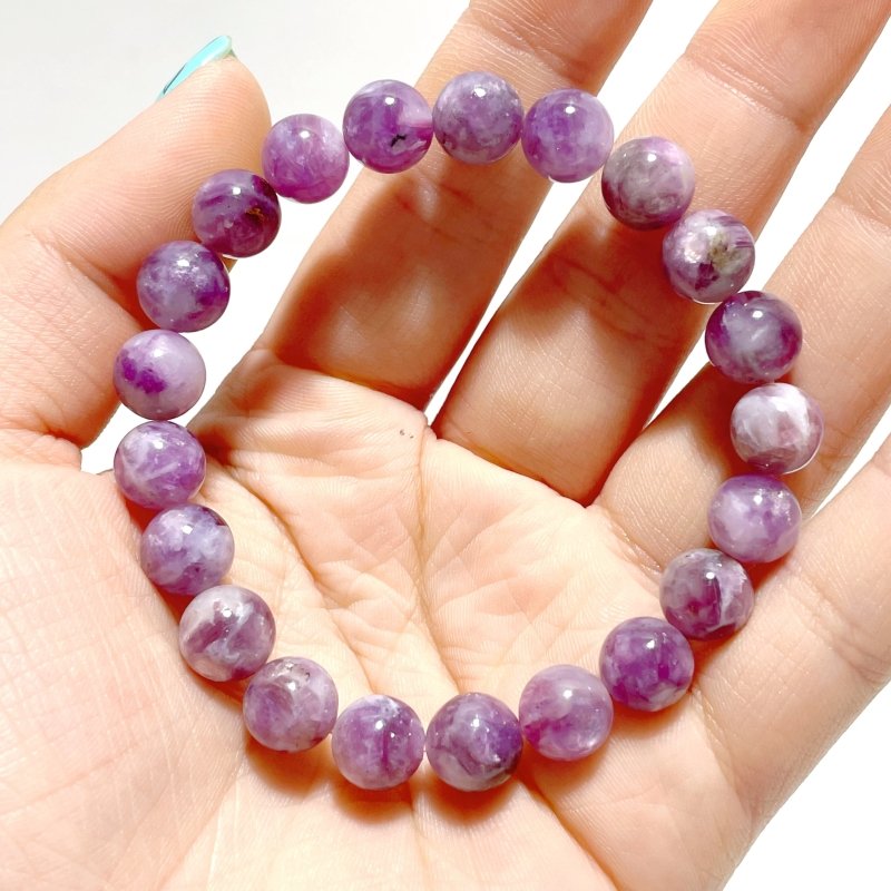 19 Pieces 9mm Spark Lepidolite Bracelet - Wholesale Crystals