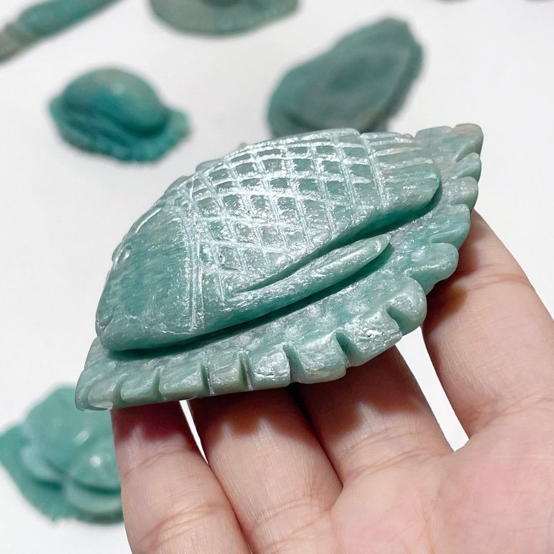 19 Pieces Beautiful Amazonite Sea Animal Carving - Wholesale Crystals