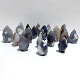 19 Pieces Black Orca Agate Flame Carving 1 - Wholesale Crystals