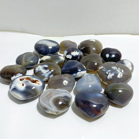 19 Pieces Black Orca Agate Heart 3 -Wholesale Crystals