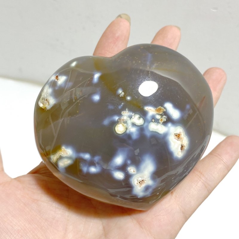 19 Pieces Black Orca Agate Heart 3 -Wholesale Crystals