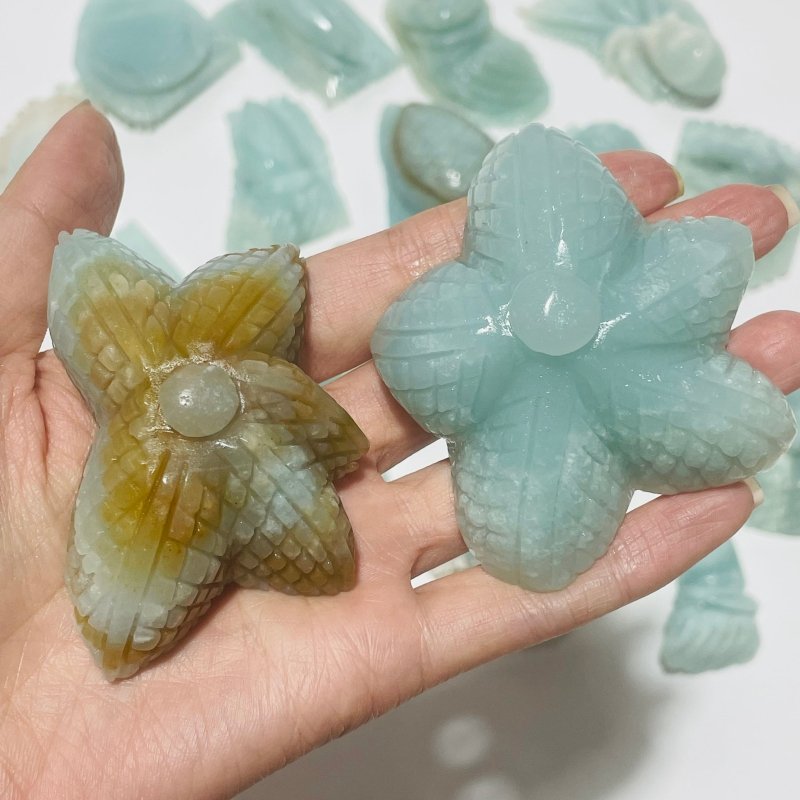 19 Pieces Caribbean Calcite Marine Animals Carving -Wholesale Crystals