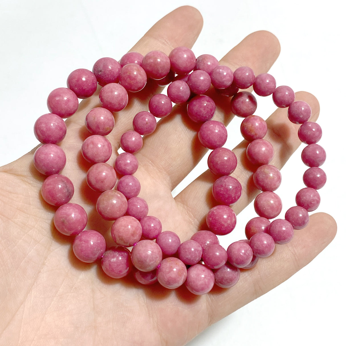 12 Pieces High Quality Rhodonite Bracelets