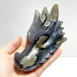 10 Pieces Volcanic Agate Dragon Head Carving Closeout(UV-Reactive)