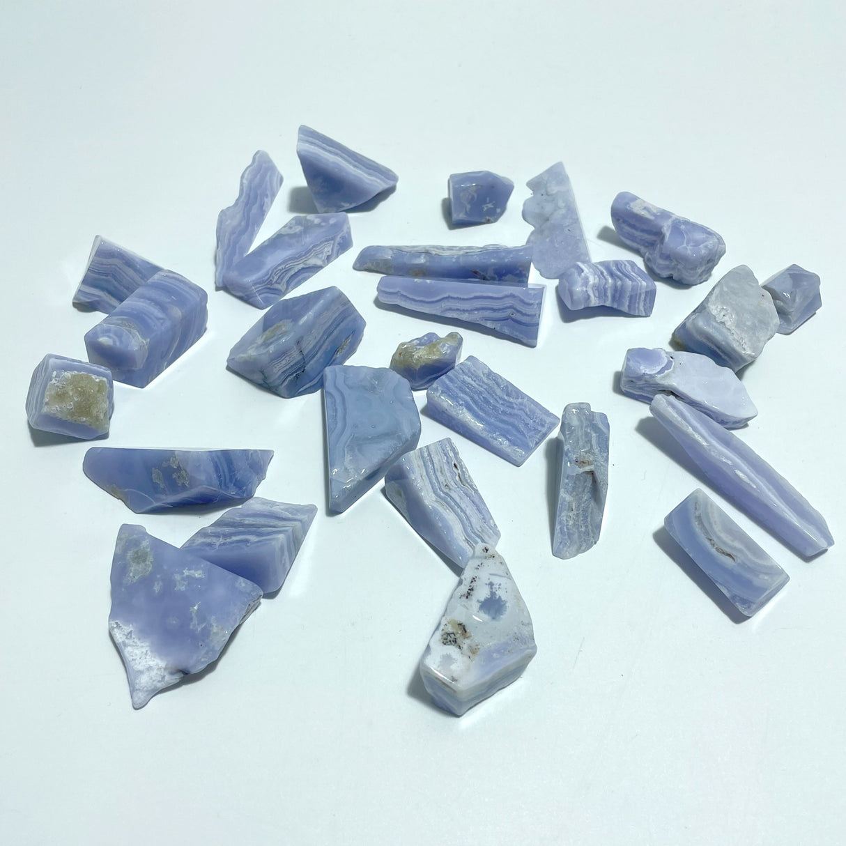 Beautiful Patterns Blue Lace Agate Free Form Mixed Size Wholesale
