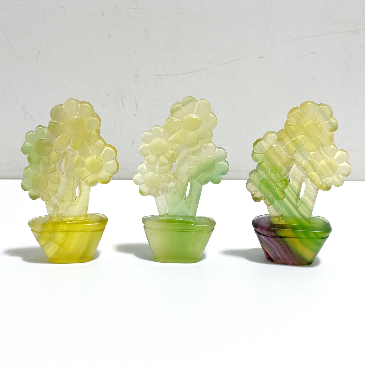2 Types Potted Plants Carving Wholesale