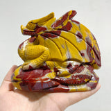 2 Pieces Mookaite Flying Dragon Castle Carving #2